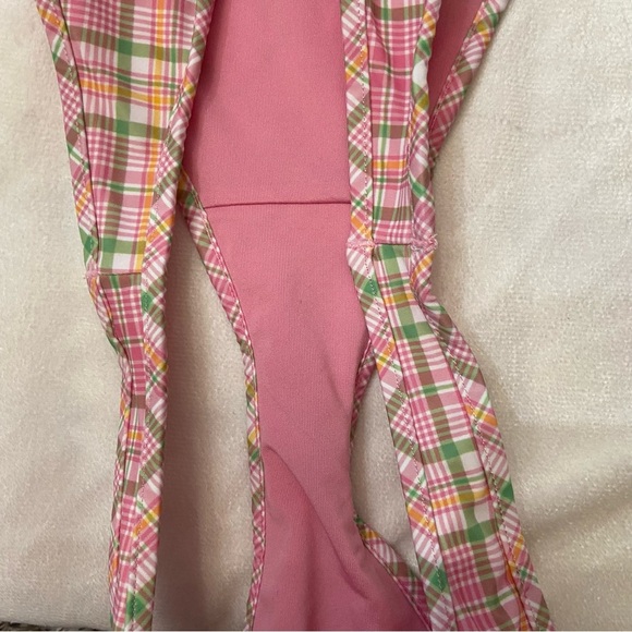 New! Frankie's Bikinis x PINK golden hour strawberry Plaid Bikini 3991 - Picture 6 of 9